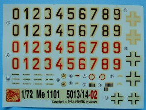 Me-1101 Nachtjager decals Me-1101 Nachtjager decals
