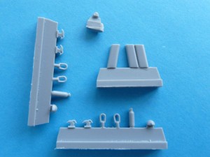 Hooks, tow cable loops, fire extinguishers, lights, exhaust stubs Hooks, tow cable loops, fire extinguishers, lights, exhaust stubs