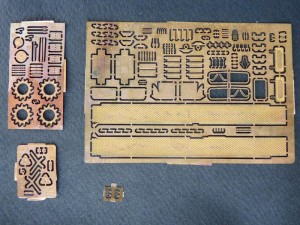 Photoetched plates - the two on the left are 0,3mm copper, the other two - 0,1mm brass Photoetched plates - the two on the left are 0,3mm copper, the other two - 0,1mm brass