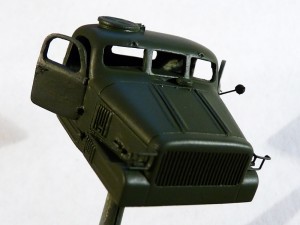 Raised hood hinges added from stretched sprue Raised hood hinges added from stretched sprue