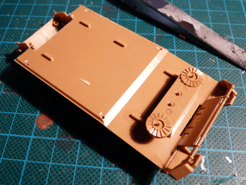 Zvezda 1/72 PzKpfw V Panther Ausf D, kit 5010 Part C58 positioned