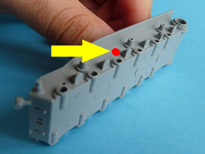 Zvezda's 1/72 IS-2, kit 5011 Hull tub left side Zvezda's 1/72 IS-2, kit 5011 Hull tub left side